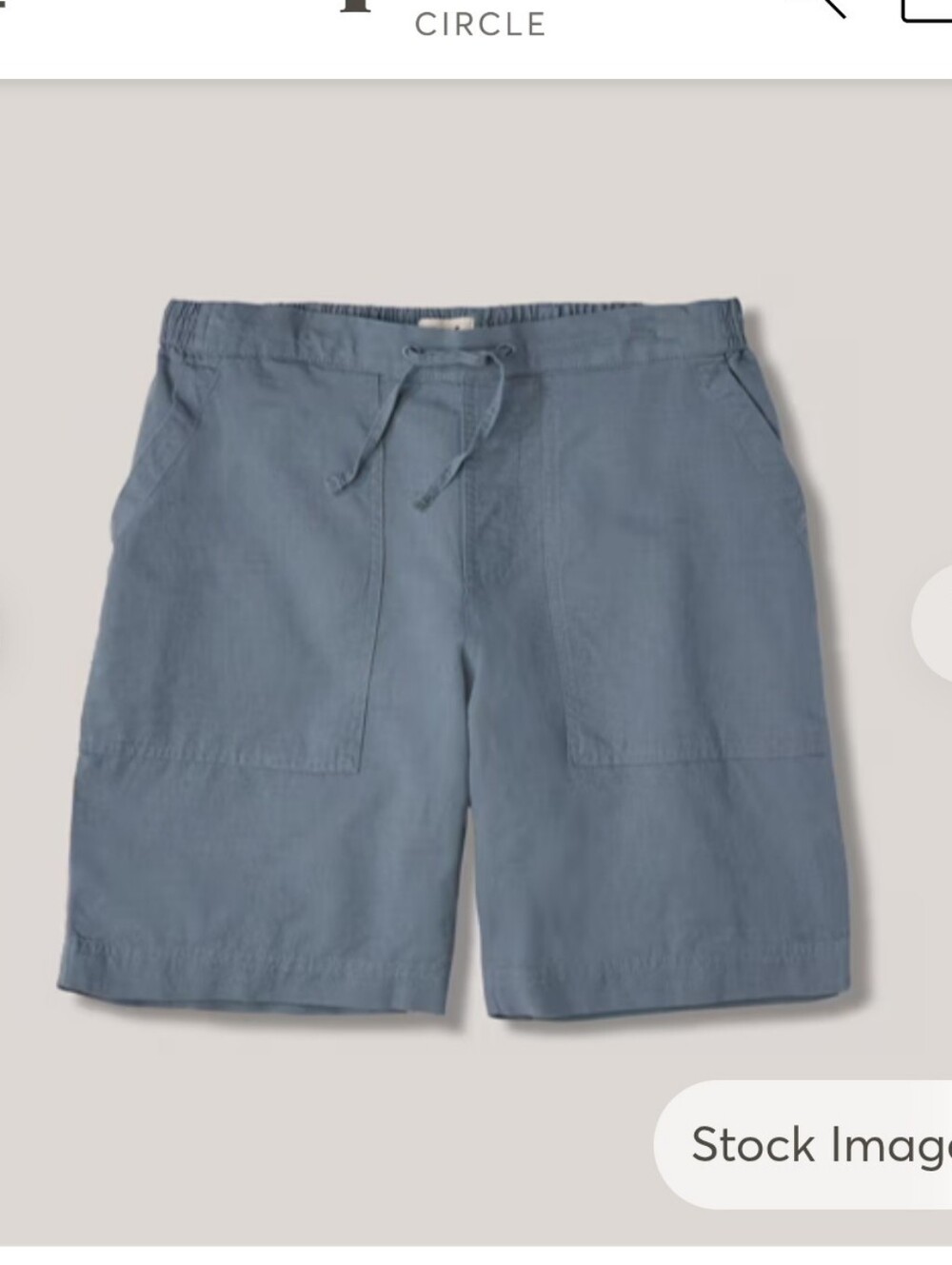 Pact Organic Canopy Cotton Linen Blend Weekend Shorts Blue S